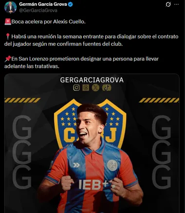 Alexis Cuello interesa en Boca. (Captura)