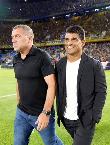 Tito Pompei en Boca junto a Hugo Ibarra (Imago)
