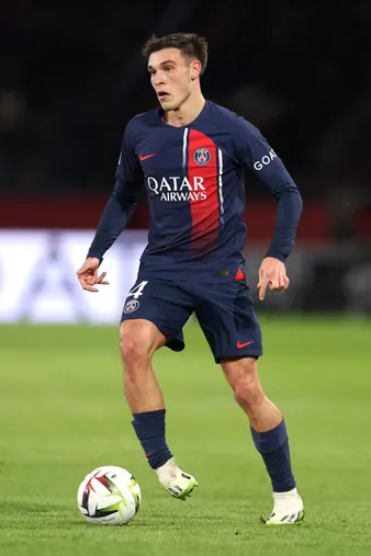 Manuel Ugarte en el PSG. (Getty)