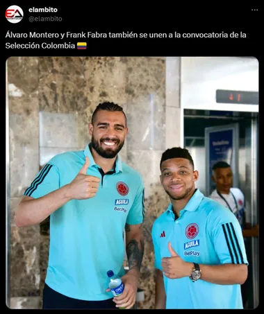 Fabra al llegar a la concentración de la Selección de Colombia (Captura)