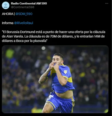 Varela podría irse al Dortmund.