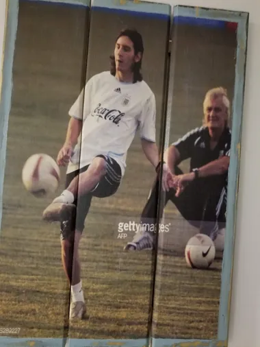 Ribolzi junto a Messi en la Selección Argentina.