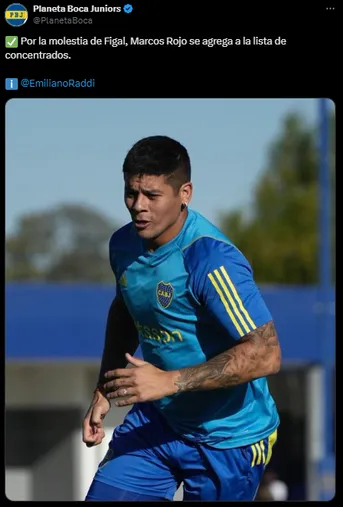 Rojo vuelve a ser convocado en Boca