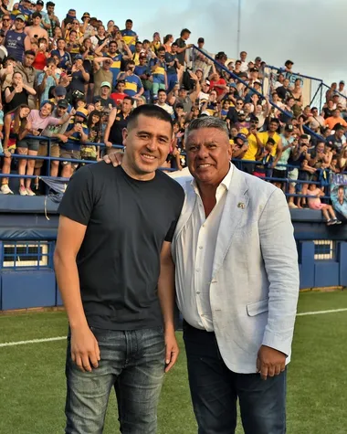 Riquelme y Tapia, juntos en el Complejo Pedro Pompilio.