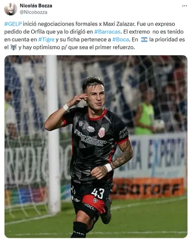 Zalazar, cerca de ser jugador del Lobo platense.