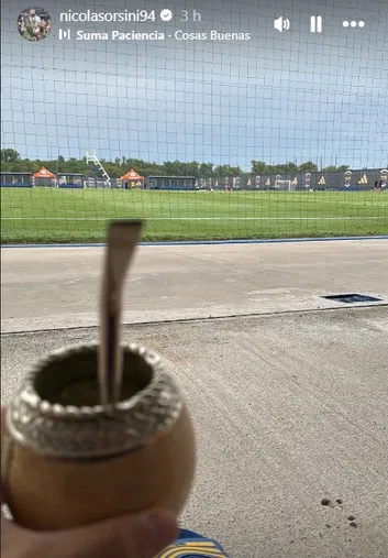 Orsini sigue entrenándose en Boca. (Instagram)