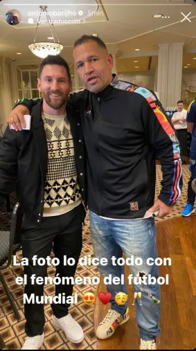 La foto que subió el Chipi Barijho en 2023 con Lionel Messi
