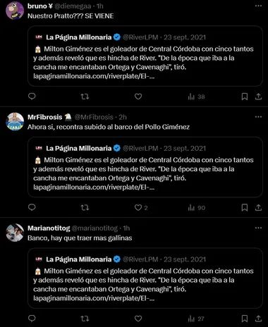 La reacción de los hinchas. 