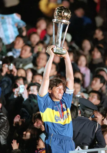 Jorge Bermúdez campeón del mundo en el año 2000 con Boca (Getty Images)