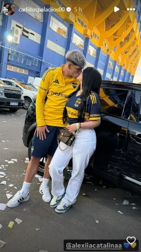 Palacios, junto a su pareja. (Captura)