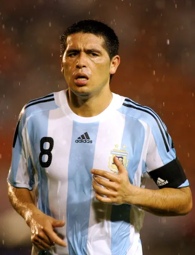 TOKYO - JULY 29: Juan Roman Riquelme of Argentina in action during soccer international friendly match between Japan under 23 and Argentina under 23 at the National Stadium on July 29, 2008 in Tokyo, Japan. (Photo by Koji Watanabe/Getty Images)