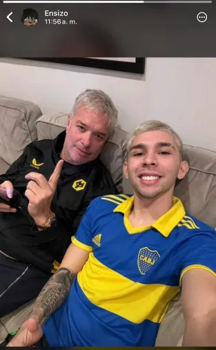 Un Xeneize más: Enciso con la camiseta azul y oro