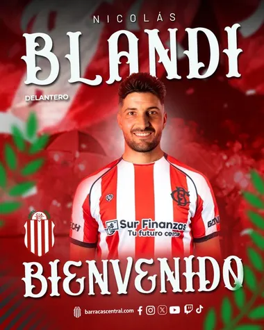 Nicolás Blandi se convirtió en refuerzo de Barracas Central en 2025 (