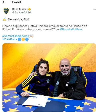 Florencia Quiñones, presentada como nueva DT.