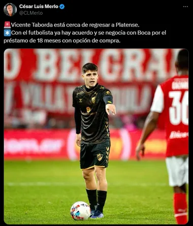 Taborda podría jugar en Platense. (Captura)