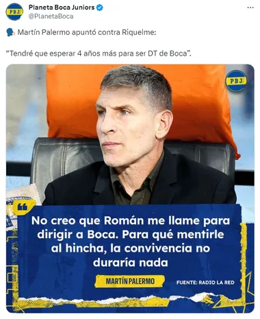 La dura respuesta de Martín Palermo.