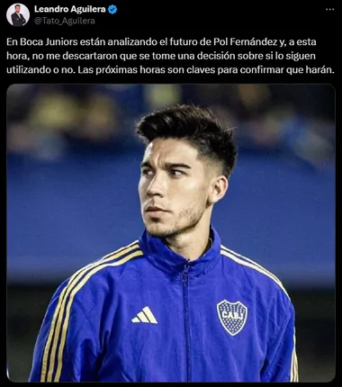 En Boca analizan si cuelgan a Pol Fernández. (Captura)