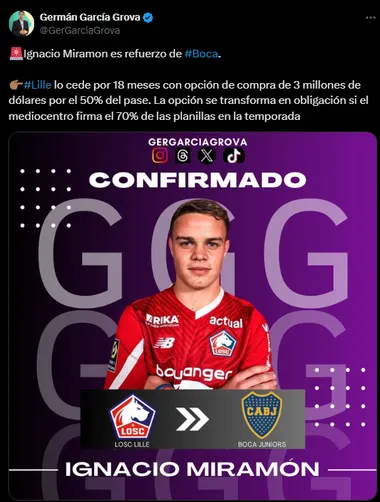 Equi Fernández jugará en Boca. 