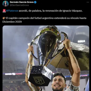 Nacho Vázquez seguirá en Platense y no irá a Boca. (Captura)