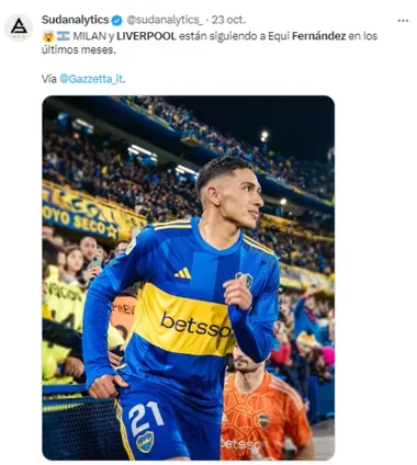 Ezequiel Fernández está en el radar de varios clubes europeos. (Captura)