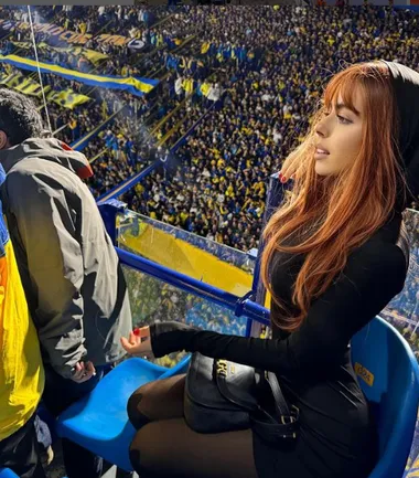 Sara Duque, presente en La Bombonera.