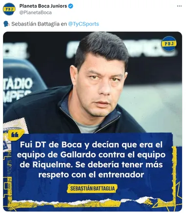 El aviso de Battaglia a Martínez. (Captura)