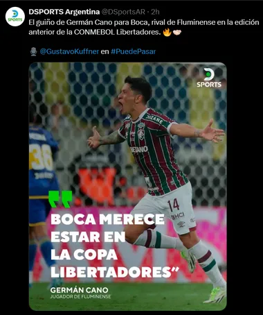 Germán Cano habló de Boca.