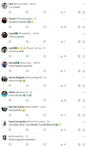 Los hinchas pidieron la vuelta de Nández