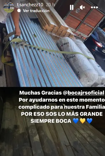El agradecimiento a Boca. (Captura)