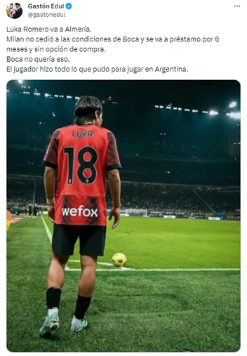 Milan no aceptó las condiciones de Boca. (Captura)