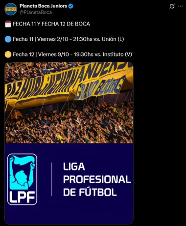 Hora y día de los duelos de Boca ante Unión e Instituto. 
