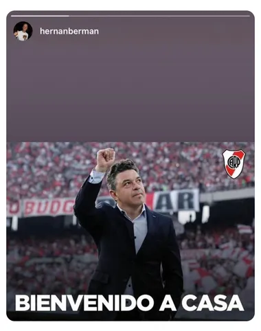 El posteo de Berman para Gallardo.