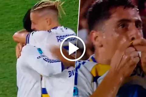 Los goles de Ascacibar y Merentiel para el triunfo parcial de Boca ante Lanús