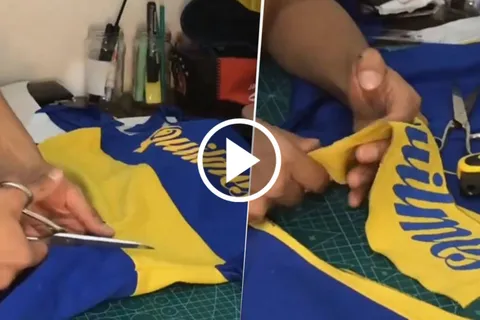 VIDEO | Fue viral: rompió una camiseta de Boca del 2000 y generó polémica