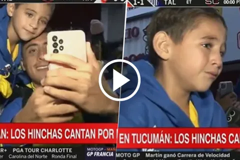 VIDEO | El hermoso gesto de Miguel Merentiel que hizo emocionar a un niño hincha de Boca