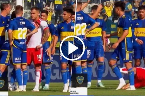 VIDEO | El empujón de Edinson Cavani a Leandro González Pírez en el Boca-River