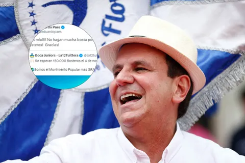 Repudiable: el desubicado tuit del intendente de Río de Janeiro para los hinchas de Boca