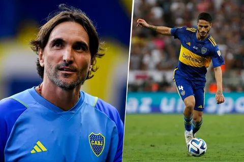 Diego Martínez y Nicolás Figal en Boca