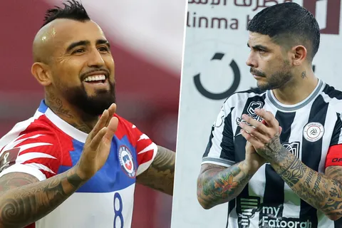 Arturo Vidal y Éver Banega