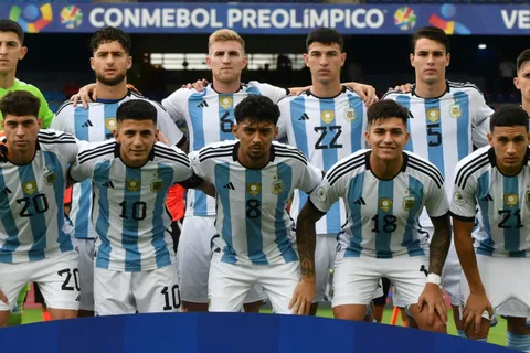 La formación de Argentina ante Brasil en el Preolímpico, con fuerte presencia de Boca