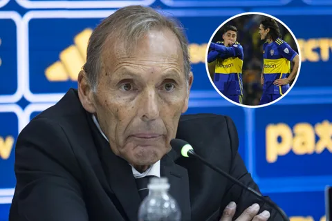 Por qué Russo prefirió sacar a Miguel Merentiel antes que a Edinson Cavani