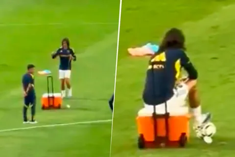 El video de Edinson Cavani en la entrada en calor que indignó a todos los hinchas de Boca: "Es una vergüenza"