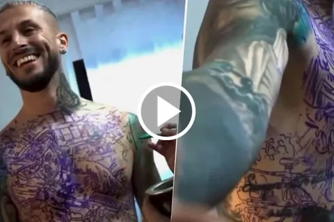 VIDEO | El Pipa Benedetto mostró la imagen que confirma que se tapó el tatuaje de Boca