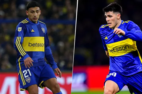 Equi Fernández y Vicente Taborda, jugadores de Boca