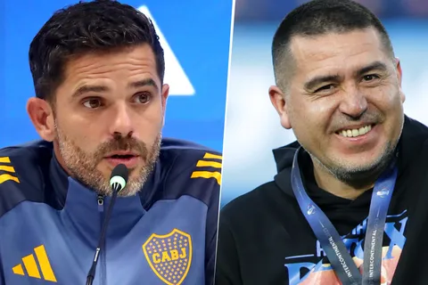 Fernando Gago y Juan Román Riquelme