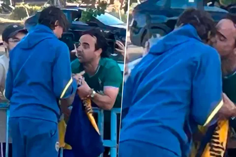 El curioso "líquido especial" que un hincha de Boca le regaló a Diego Martínez: "Es el despegue"