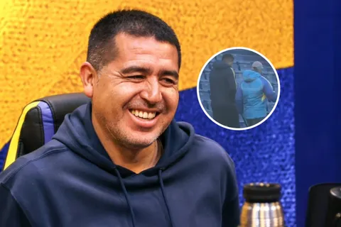 Juan Román Riquelme apareció en el campo de juego de La Bombonera a horas de Cruzeiro
