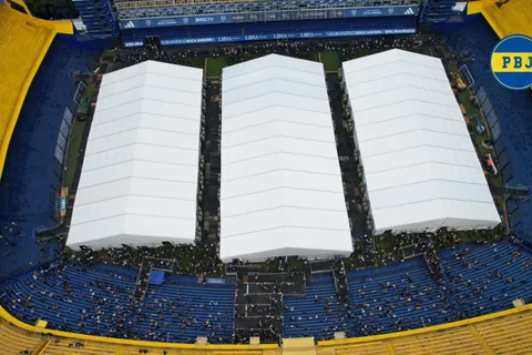 Así quedó el campo de juego de La Bombonera tras las elecciones de Boca