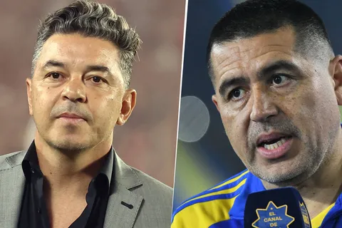 Juan Román Riquelme y Marcelo Gallardo