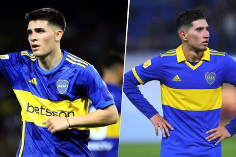 Vicente Taborda y Aaron Molinas en Boca